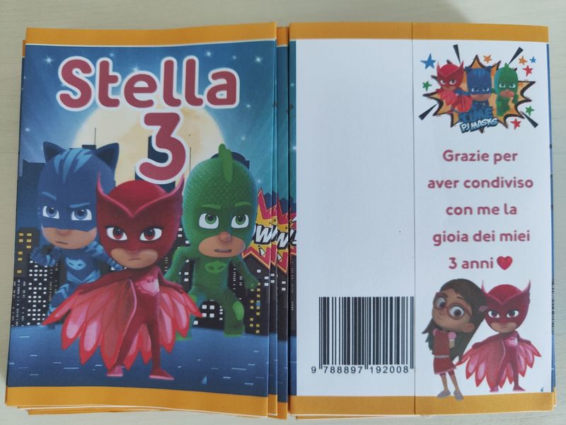 10 bustine sacchetti Pj Masks personalizza regalini fine festa