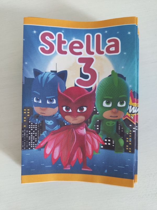 10 bustine sacchetti Pj Masks personalizza regalini fine festa