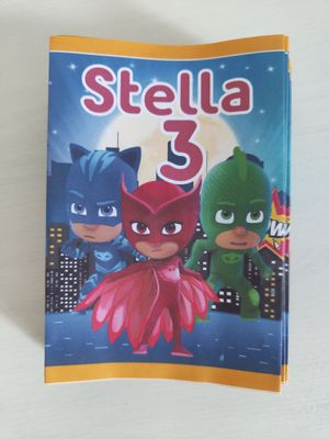 10 bustine sacchetti Pj Masks personalizza regalini fine festa