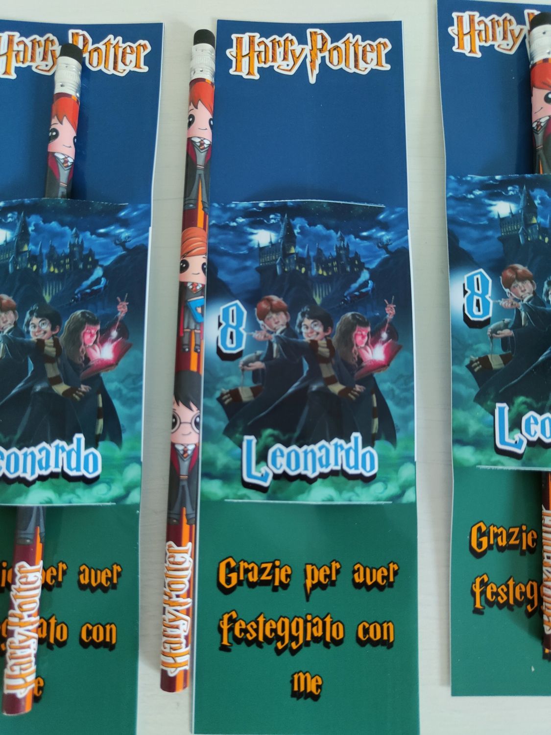 10 Matite segnaposto Harry Potter personalizza regali festa