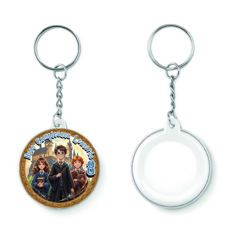 10 Portachiavi zaino scuola Harry Potter personalizza regalini festa