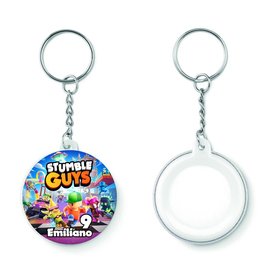 10 Portachiavi zaino scuola Stumble Guys personalizza regali festa