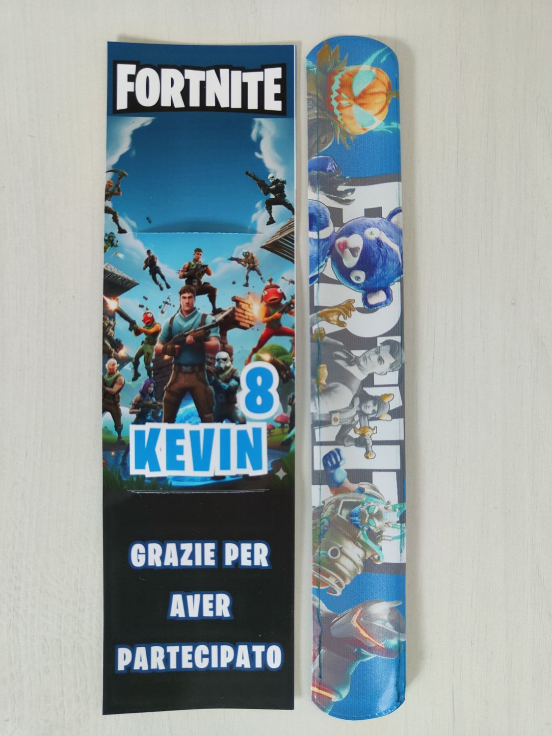 10 braccialetti slap Fortnite personalizza regalini fine festa