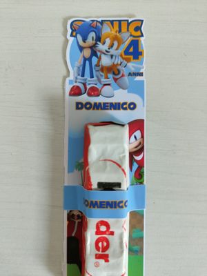 30 Barrette Kinder classica maxi Sonic personalizza segnaposto