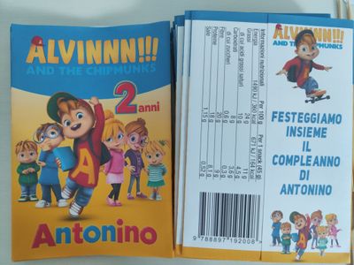 30 Sacchetti Alvin personalizza buste patatine piccole