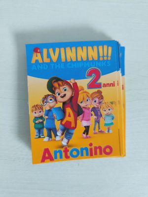 20 Adesivi Alvin personalizza etichette brick succo di frutta