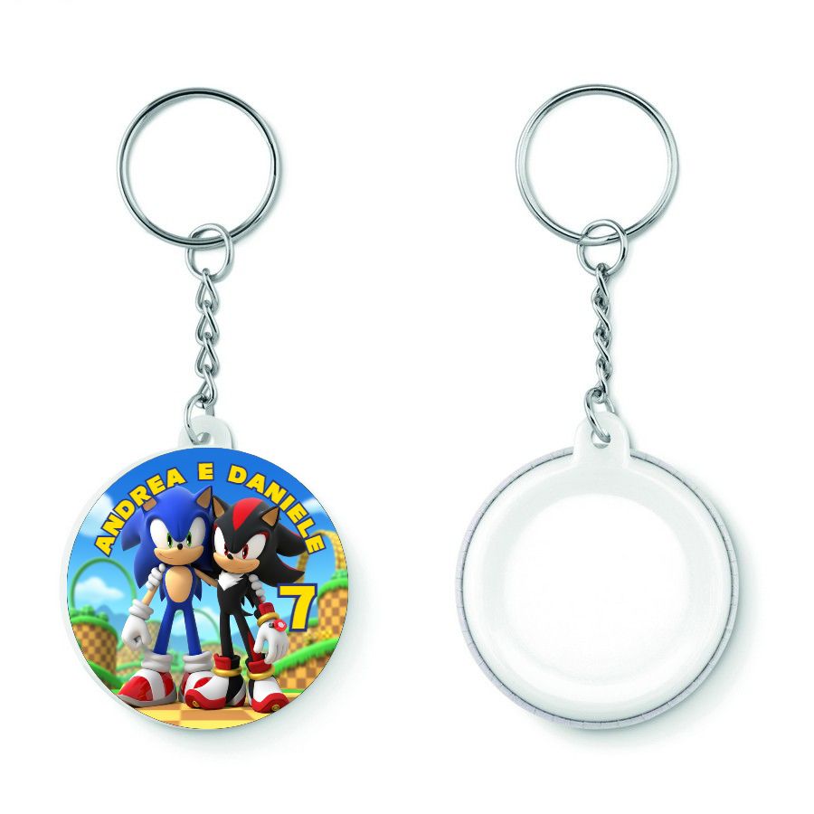 10 Portachiavi zaino scuola Sonic personalizza regali festa