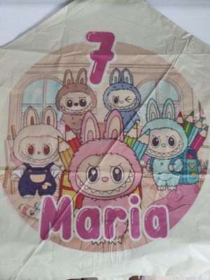 Palloncino Labubu personalizzati con nome centrotavola compleanno