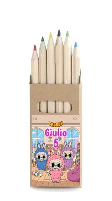 10 set matite colori Labubu personalizza regali fine festa
