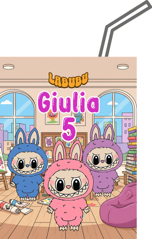 20 Adesivi Labubu personalizza etichette brick succo di frutta