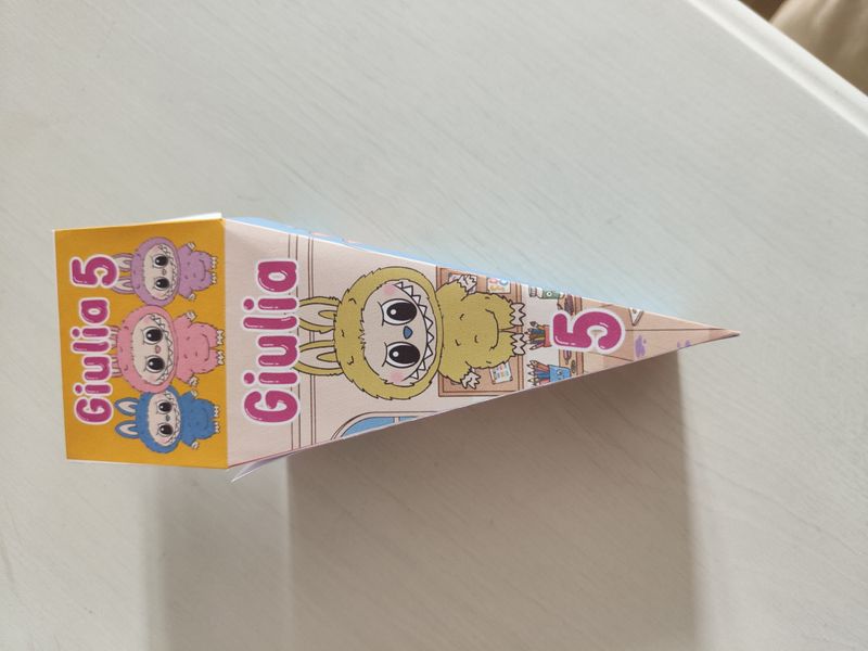 12 scatoline Labubu fetta torta scenografica personalizza con nome