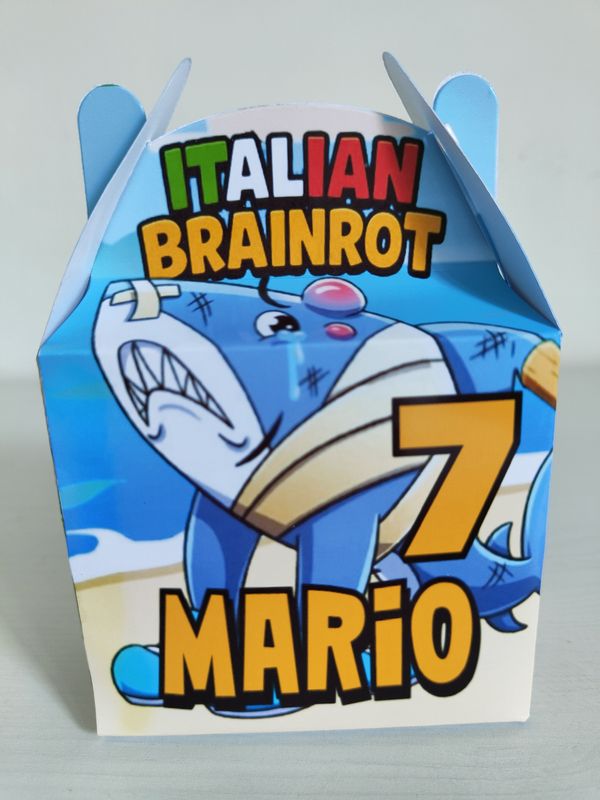 1 Scatolina Brainrot personalizza porta regali fine festa