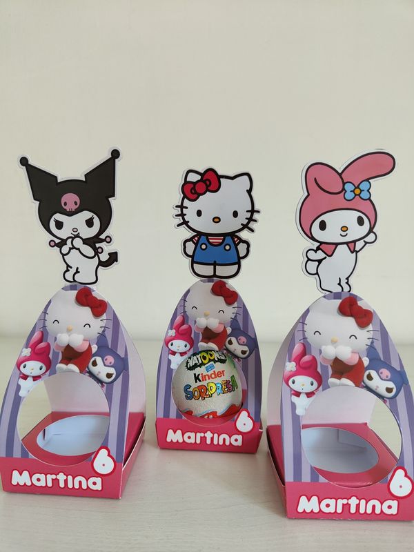 1 Scatolina Ovetto Kinder hello Kitty personalizza regali festa 1 Scatolina Ovetto Kinder hello Kitty personalizza regali festa