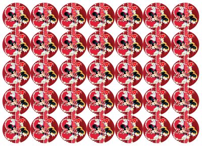 Adesivi tag tondo Minnie personalizza tappo Acqua succo frutta vasetti Adesivi tag tondo Minnie personalizza tappo Acqua succo frutta vasetti