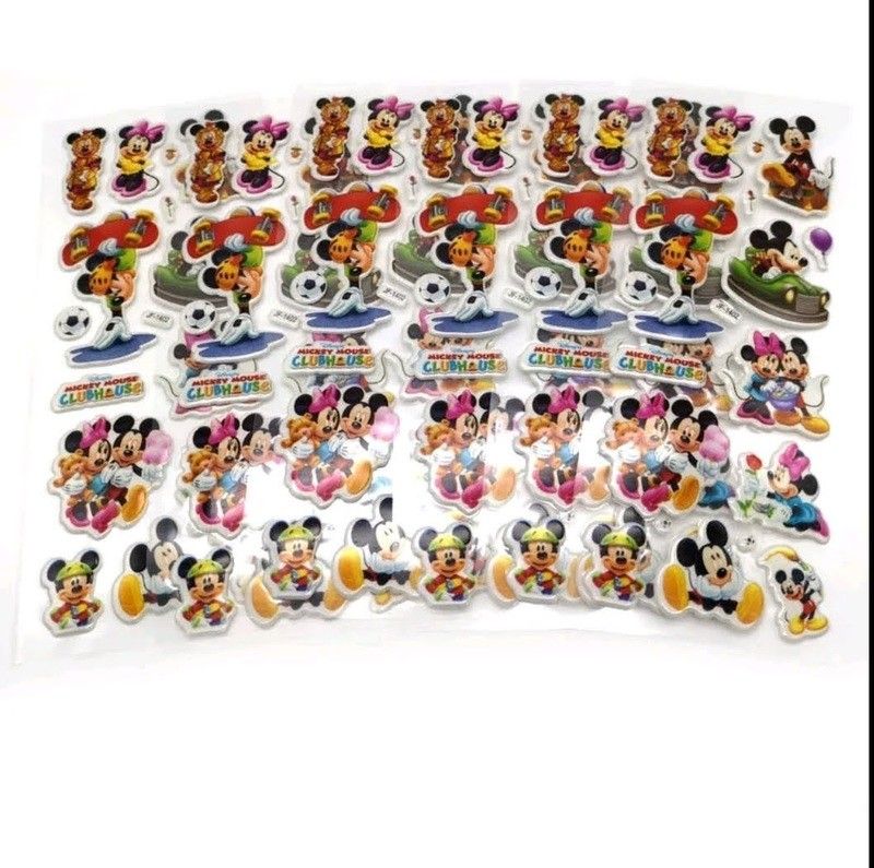 30 fogli stickers Adesivi Minnie e Topolino regali festa