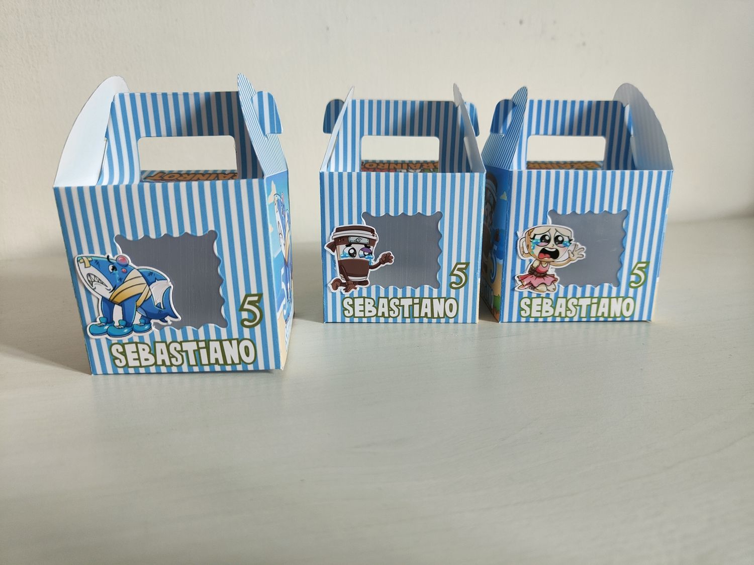 1 Scatolina Brainrot Quadrata personalizza porta regali fine festa