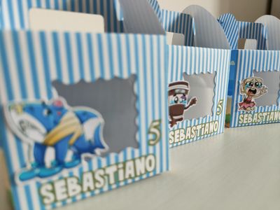 1 Scatolina Brainrot Quadrata personalizza porta regali fine festa