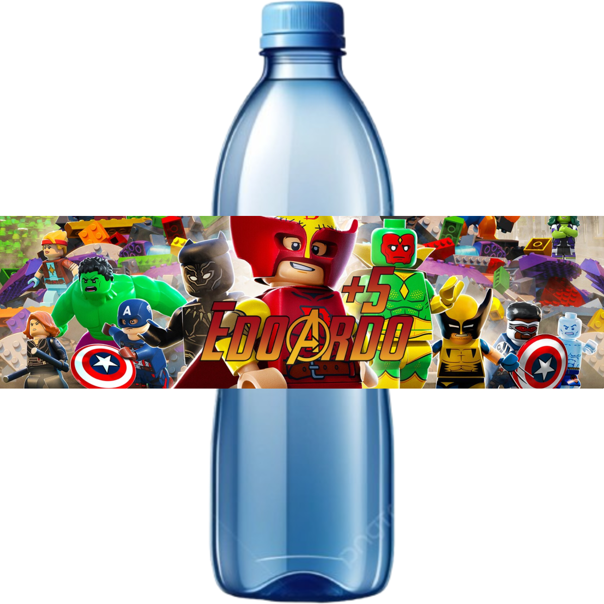 10 Etichette adesive Avengers bottiglie Acqua personalizza festa