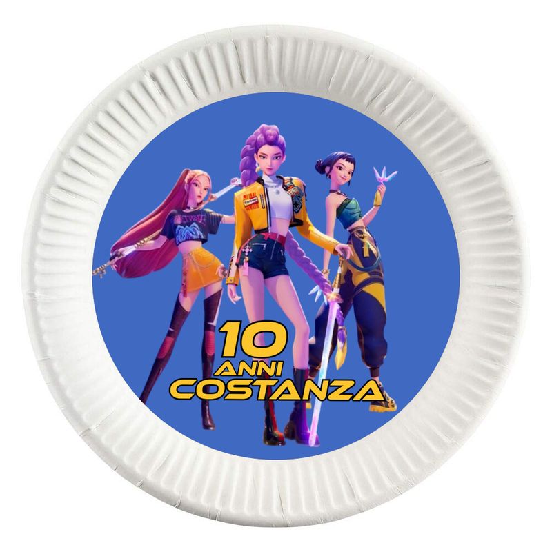 10 dischi tondi piatti carta K pop personalizza festa