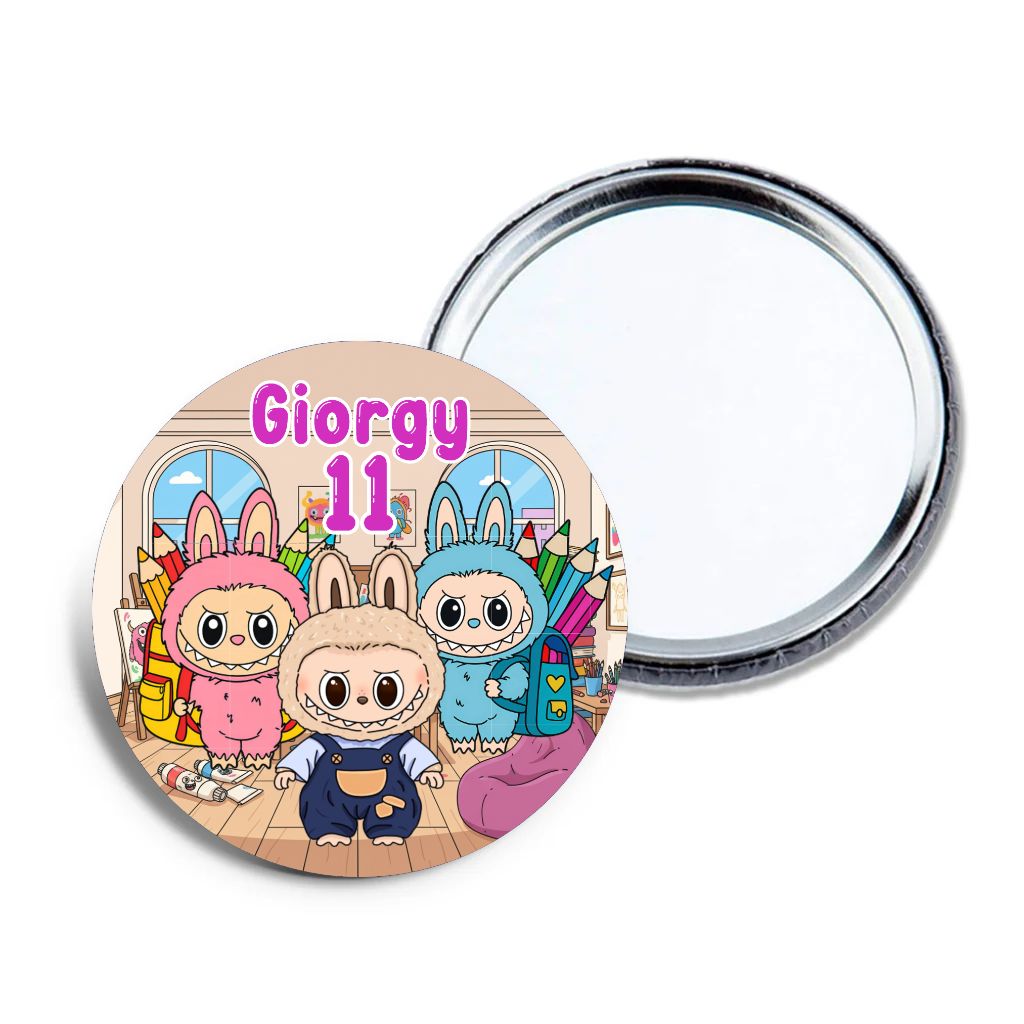 6 specchietti da borsa Labubu personalizza regali festa per bambine