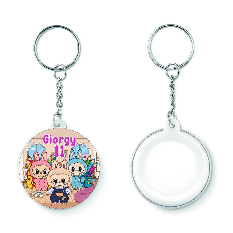 10 Portachiavi zaino scuola Labubu personalizza regali festa