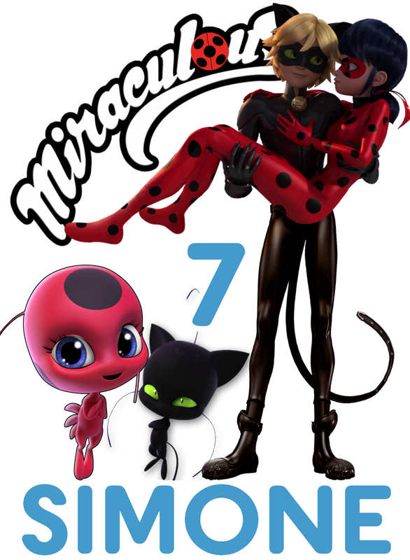 Sagoma in polistirolo Miraculous centrotavola personalizzata