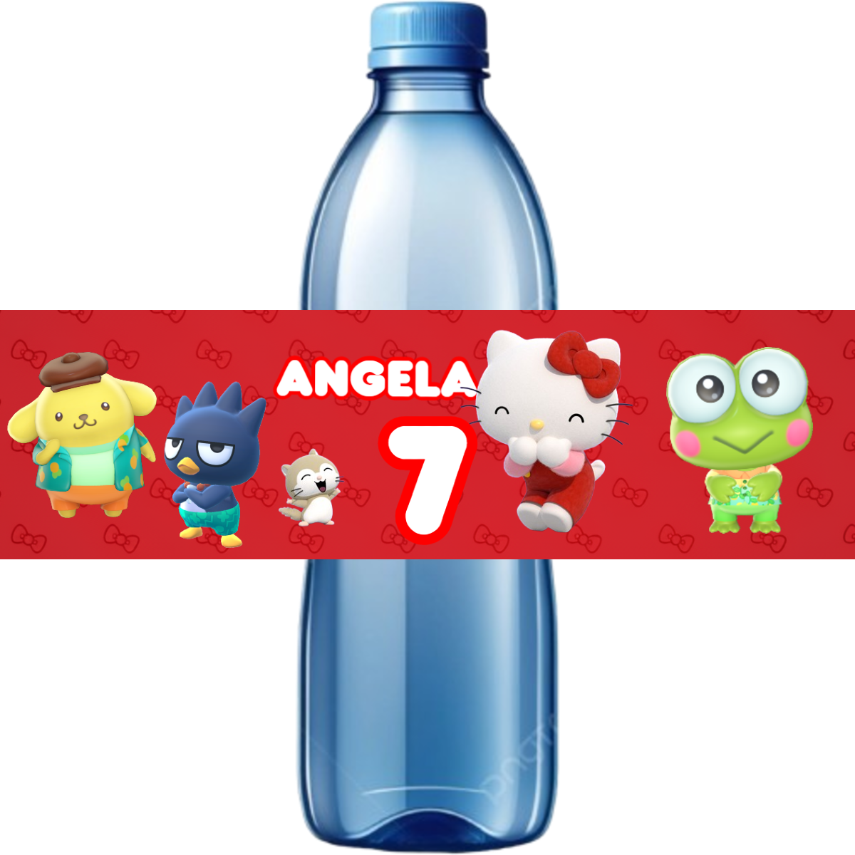 10 Etichette adesive Hello Kitty bottiglie Acqua personalizza festa