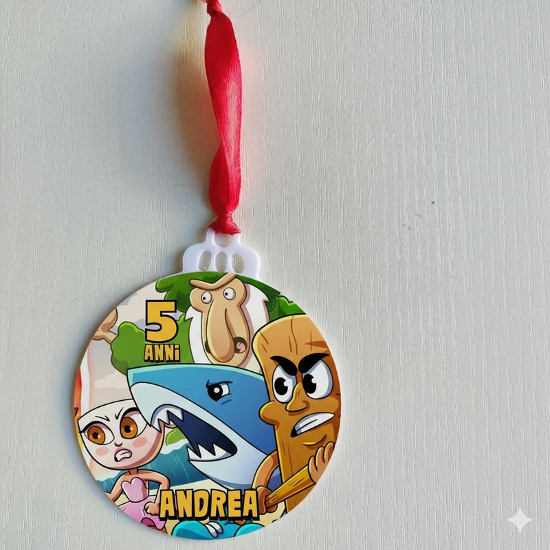 10 Palline di natale Brainrot in plexiglass personalizza regali