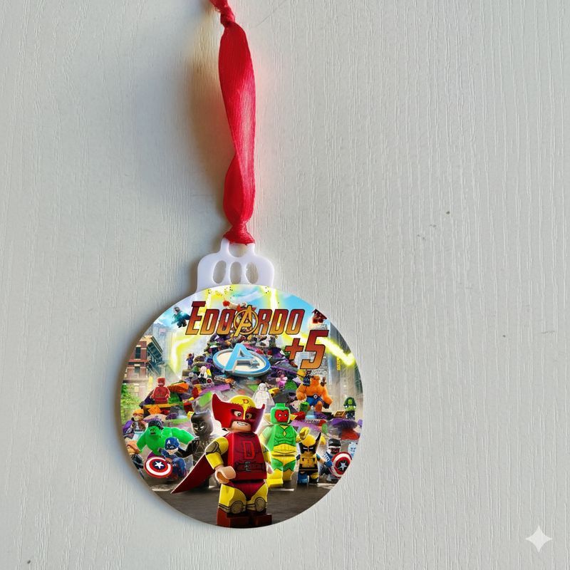 1 Pallina di natale Avengers in plexiglass personalizza regali festa