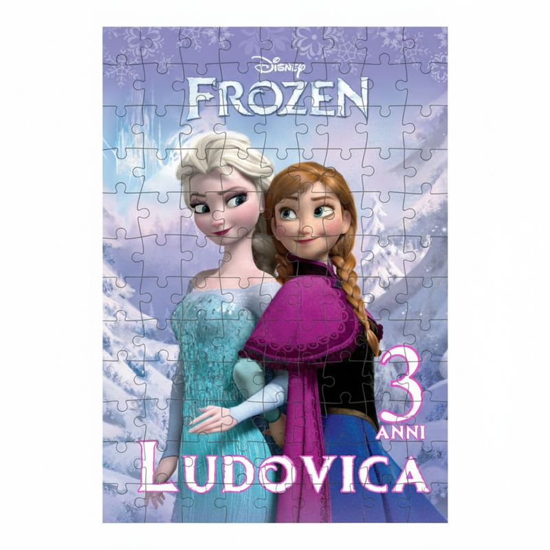 Stampa Puzzle Frozen personalizza con nome gadget regali festa