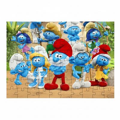 Stampa Puzzle I Puffi personalizza con nome regali festa Stampa Puzzle I Puffi personalizza con nome regali festa