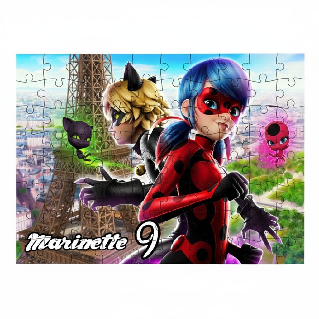 Stampa Puzzle Miraculous personalizza con nome regali festa