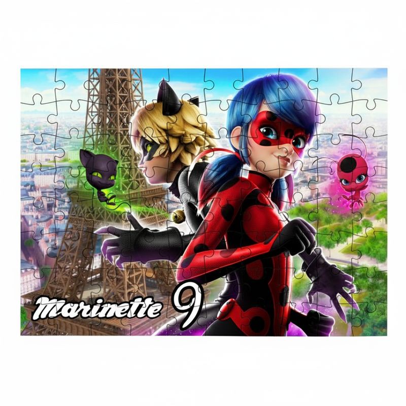 Stampa Puzzle Miraculous personalizza con nome regali festa Stampa Puzzle Miraculous personalizza con nome regali festa