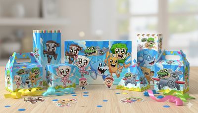 Scatoline Brainrot personalizza porta regali festa