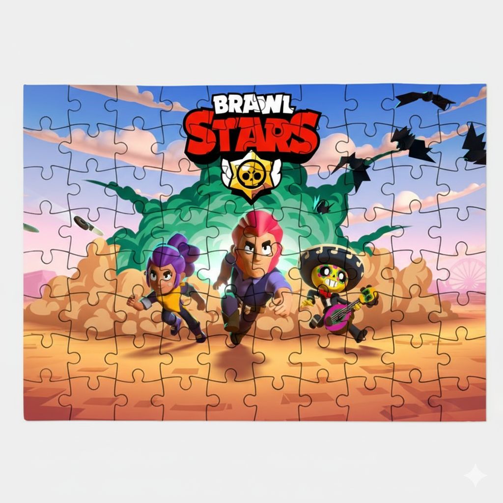 Stampa Puzzle Brawl Stars personalizza con nome regali festa