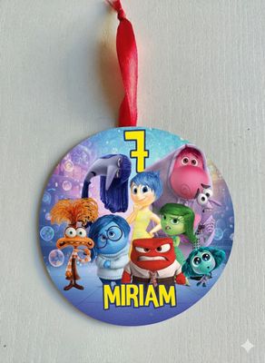 1 Pallina di natale Inside Out in plexiglass personalizza regali festa