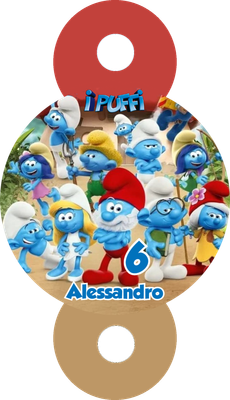 24 Decorazioni cannucce Puffi personalizza festa compleanno 24 Decorazioni cannucce Puffi personalizza festa compleanno