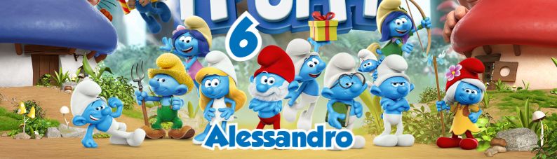 10 Etichette adesive Puffi bottiglie Acqua personalizza festa