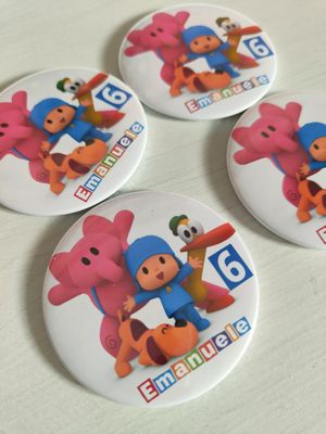 10 Magneti Pocoyo Calamite frigo tondo 5.8cm personalizzabile