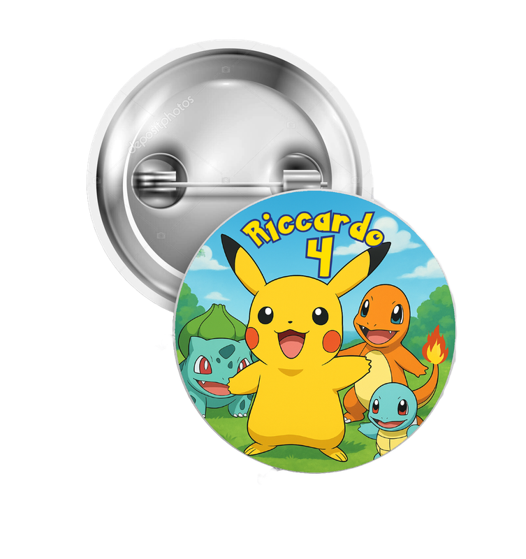 10 Spille zaino scuola Pokemon personalizza regalini fine festa