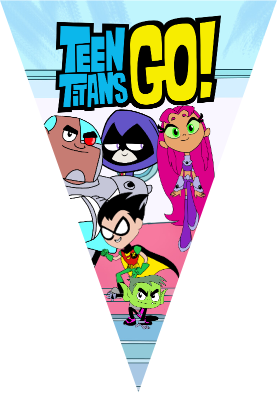 festone bandierine triangolari festa compleanno personalizzato teen titans go