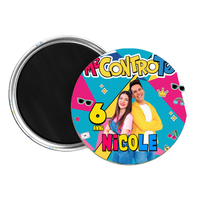 10 Magneti Me contro Te Calamite frigo tondo 5.8cm personalizzabile 10 Magneti Me contro Te Calamite frigo tondo 5.8cm personalizzabile