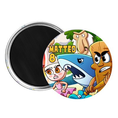 10 Magneti Brainrot Calamite frigo tondo 5.8cm personalizzabile 10 Magneti Brainrot Calamite frigo tondo 5.8cm personalizzabile