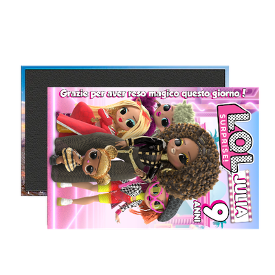 4 Magneti Lol Surprise Calamite frigo grande rettangolare personalizzabile 4 Magneti Lol Surprise Calamite frigo grande rettangolare personalizzabile