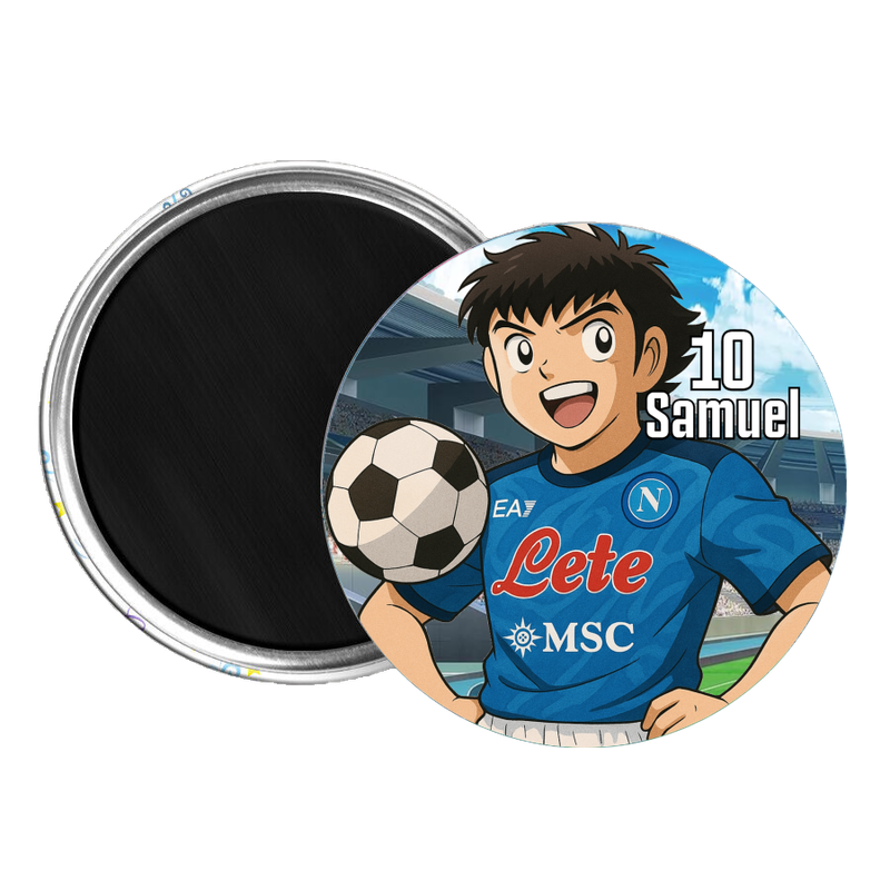 10 Magneti Napoli calcio Calamite frigo tondo 5.8cm personalizzabile 10 Magneti Napoli calcio Calamite frigo tondo 5.8cm personalizzabile
