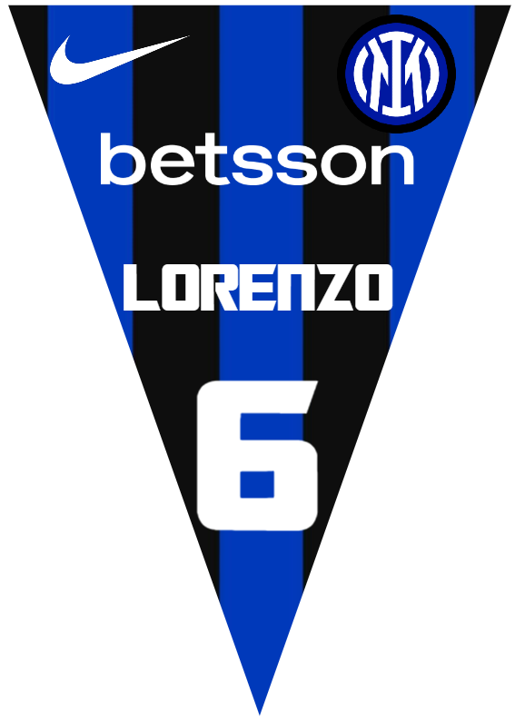 Festone Inter personalizza bandierine triangolari compleanno