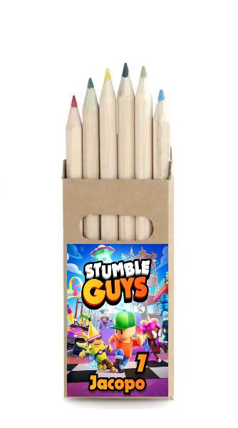 10 set matite colori stumble guys personalizza regali fine festa 10 set matite colori stumble guys personalizza regali fine festa