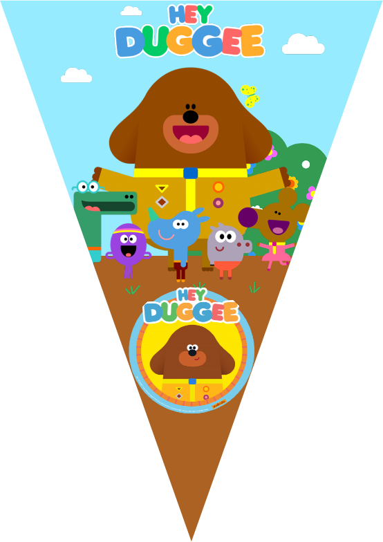 Festone Hey Duggee personalizza bandierine triangolari compleanno