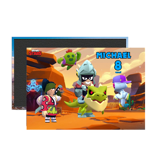 4 Magneti Brawl Stars Calamite frigo grande rettangolare personalizzabile
