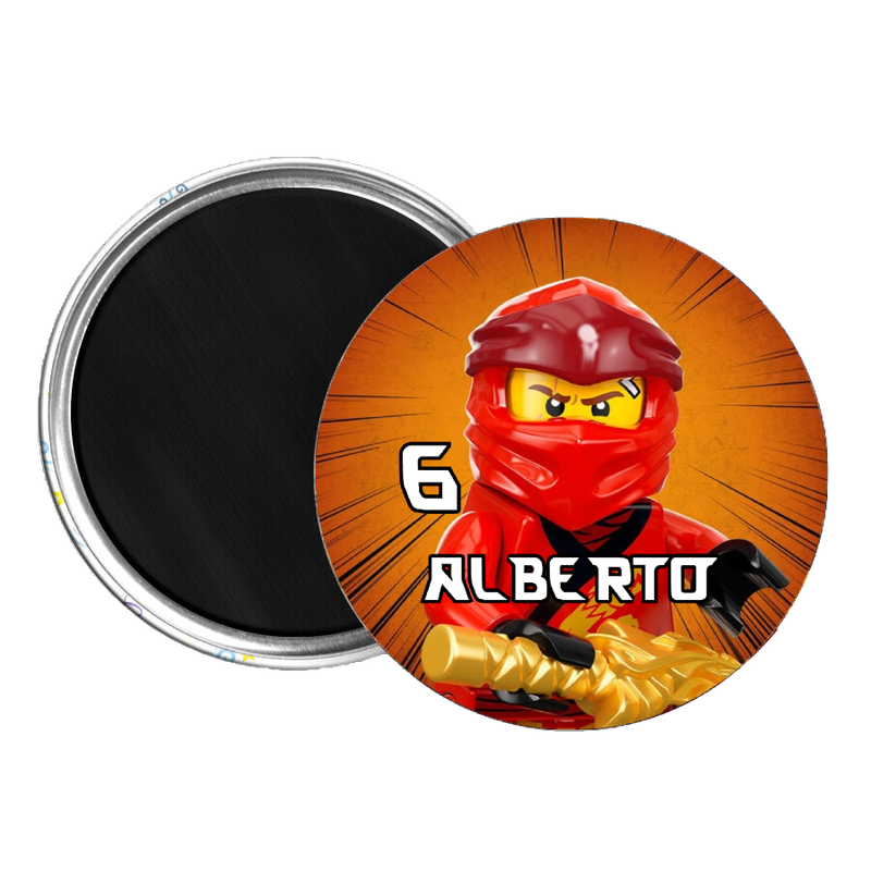 10 Magneti Ninjago Calamite frigo tondo 5.8cm personalizzabile